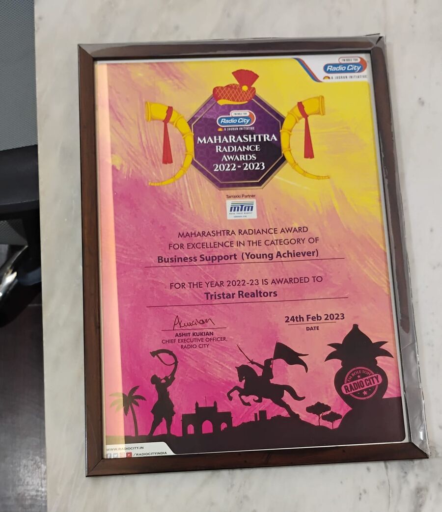 Business Support Young Achiever — Tristar Realtors award
