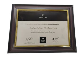 Recognition Certificate — Tristar Realtors award